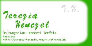 terezia wenczel business card